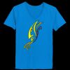 Ladies’  Junior Fine Jersey V-Neck Longer Length T-Shirt Thumbnail