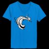 Ladies’  Junior Fine Jersey V-Neck Longer Length T-Shirt Thumbnail