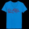 Ladies’  Junior Fine Jersey V-Neck Longer Length T-Shirt Thumbnail