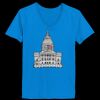Ladies’  Junior Fine Jersey V-Neck Longer Length T-Shirt Thumbnail