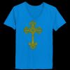 Ladies’  Junior Fine Jersey V-Neck Longer Length T-Shirt Thumbnail