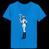 Ladies’  Junior Fine Jersey V-Neck Longer Length T-Shirt Thumbnail