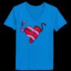 Ladies’  Junior Fine Jersey V-Neck Longer Length T-Shirt Thumbnail