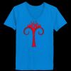 Ladies’  Junior Fine Jersey V-Neck Longer Length T-Shirt Thumbnail