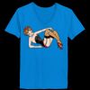 Ladies’  Junior Fine Jersey V-Neck Longer Length T-Shirt Thumbnail