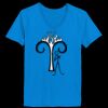 Ladies’  Junior Fine Jersey V-Neck Longer Length T-Shirt Thumbnail