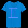 Ladies’  Junior Fine Jersey V-Neck Longer Length T-Shirt Thumbnail