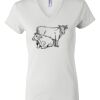 Women's Short Sleeve V-Neck T-Shirt Thumbnail