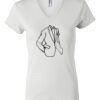 Women's Short Sleeve V-Neck T-Shirt Thumbnail