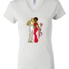 Women's Short Sleeve V-Neck T-Shirt Thumbnail