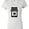 Women's Short Sleeve V-Neck T-Shirt Thumbnail